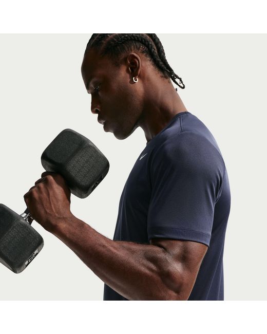 Nike Blue Flex Short Sleeve Performance Gym Top for men