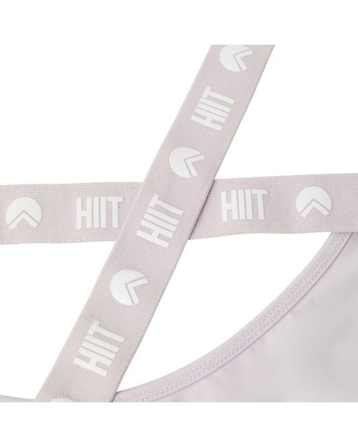 HIIT Gray Gloss Logo Bralette