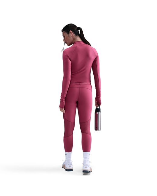 Nike Pink Long Sleeve Performance Gym Top