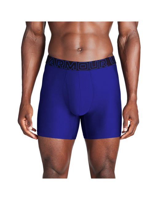 Under Armour Blue 3-pack Performance Tech Boxer Brief for men