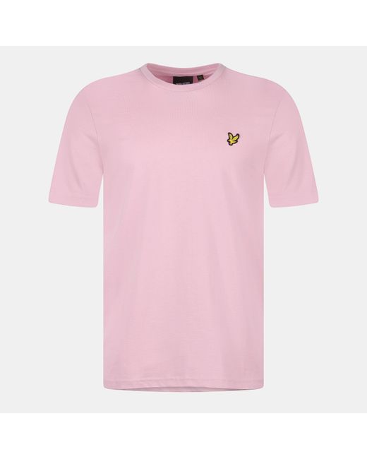 Lyle & Scott Pink Basic Logo T Shirt for men