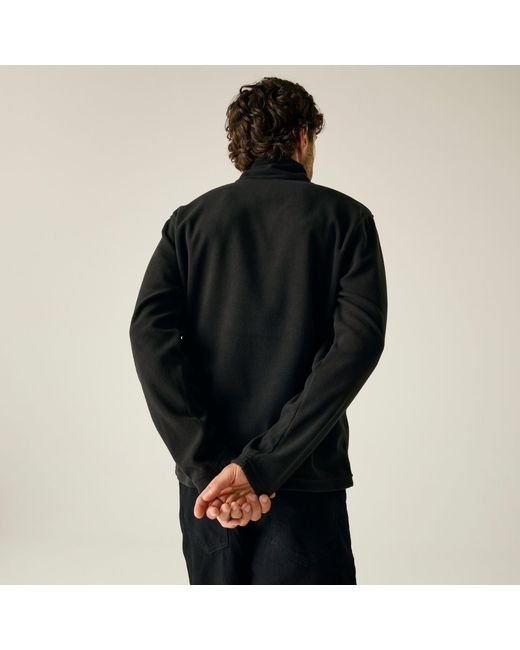 Regatta Black Micro Lightweight Half Zip Fleece for men