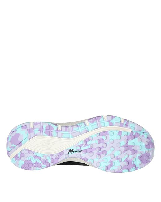 Skechers Blue Circular Mesh Lace Up W Marbled Rub Slip On Trainers