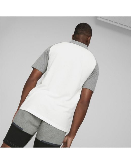 PUMA White Teamcup Casuals Polo Shirt for men