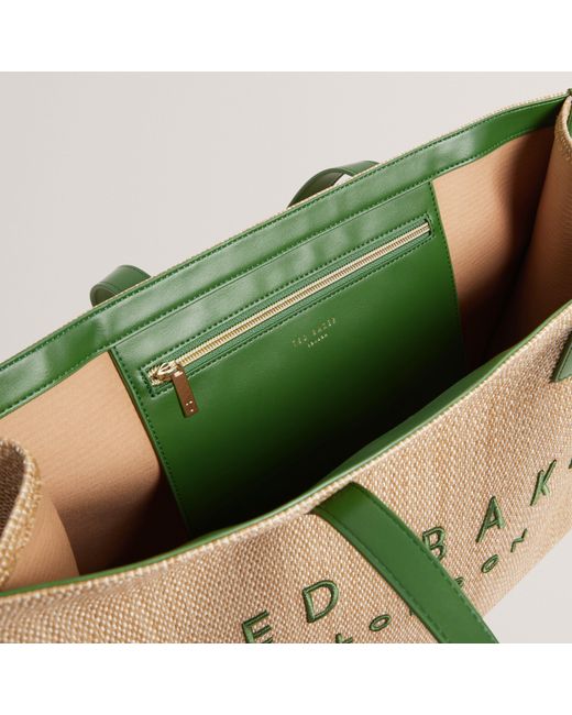 Ted Baker Natural Raffia Large Icon Bag