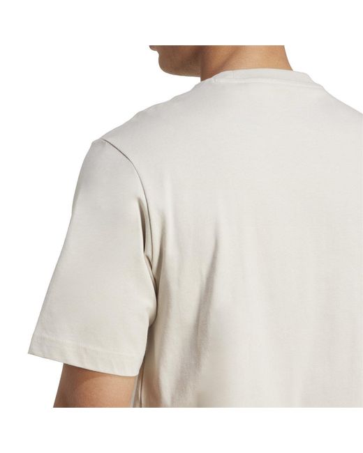Adidas White Graphic Logo T-Shirt for men