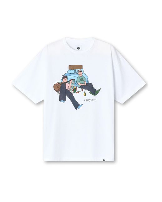 Pretty Green White Morning After Regular Fit T-Shirt for men