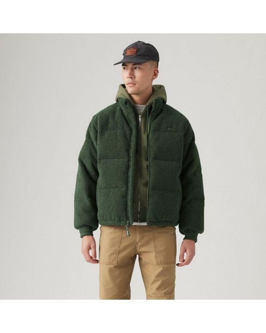 Levi's Green Levi's Rocky Shrt Puffer for men