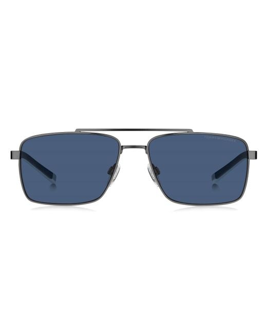 Tommy Hilfiger Blue Rectangle Sunglasses for men