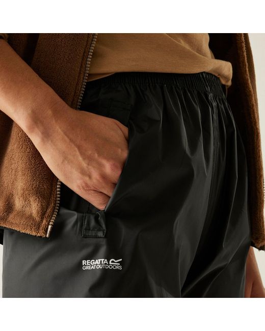 Regatta Black Pack-It Overtrousers