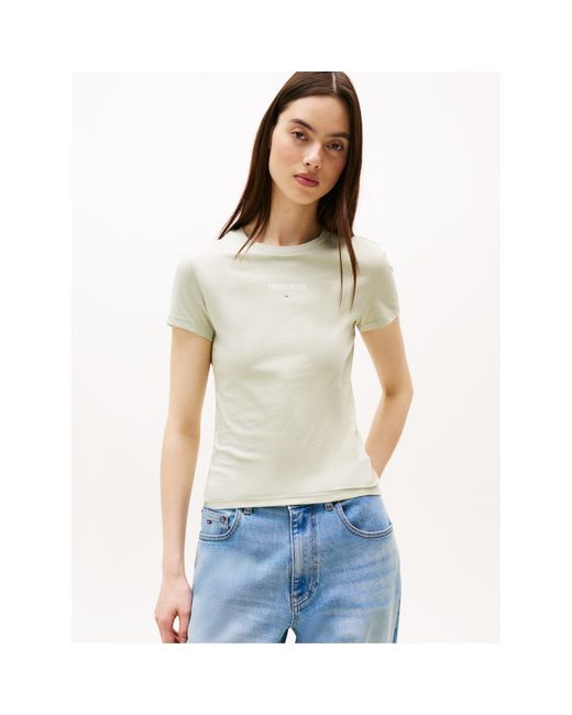 Tommy Hilfiger White Tj Essential Logo Regular Fit T-Shirt