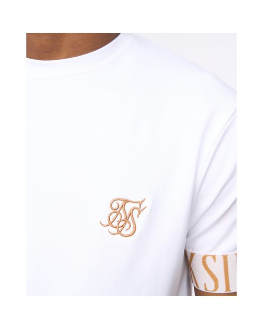 Siksilk White T-Shirt for men
