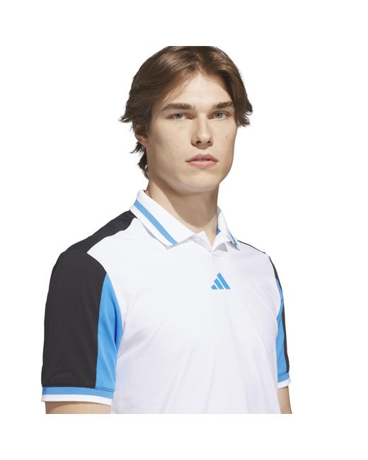 Adidas Blue Short Sleeve Performance Polo Shirt for men