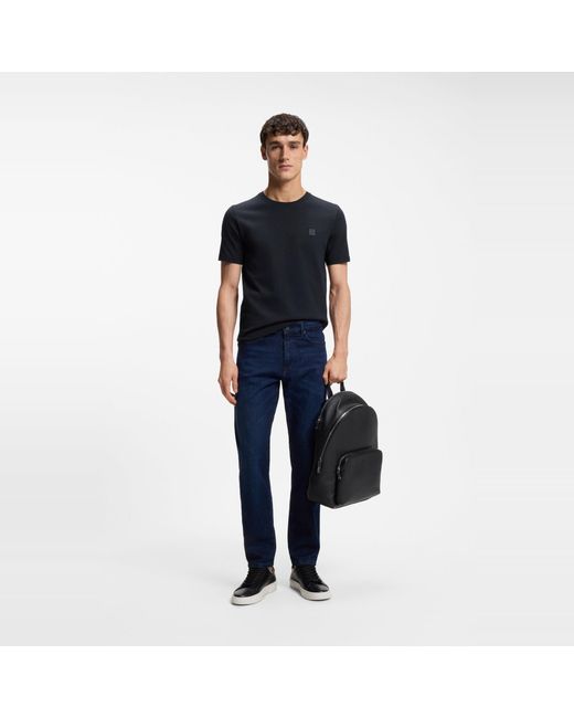 Boss Blue Tales T-Shirt With Logo Patch Premium Cotton for men