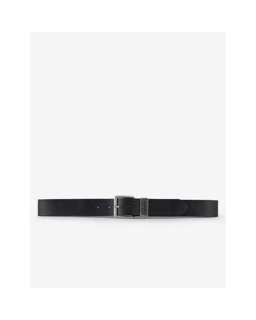 ARMANI EXCHANGE Black Inner Logo Belt for men