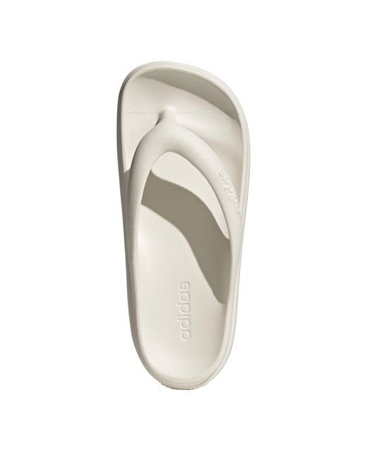 Adidas White Adilumia Flip Pool Sliders