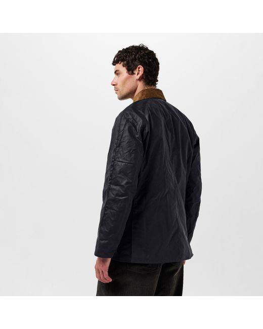 Barbour Blue Ashby Water Resistant Windproof Long Sleeve Wax Jacket for men