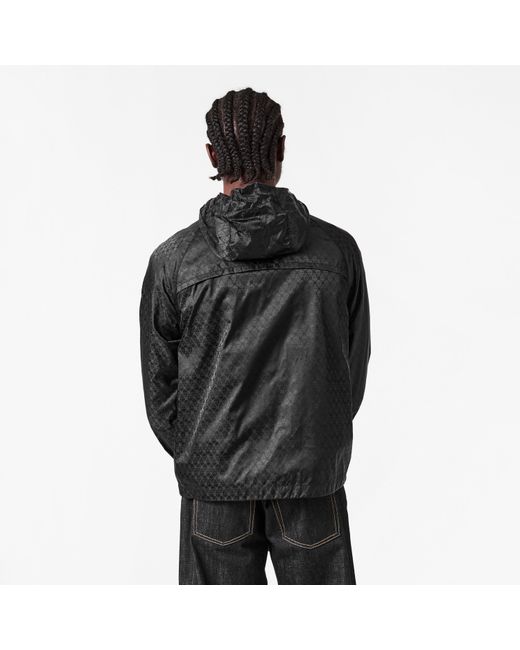 McQueen Black Alex Kick Technical Fabric Adjustable Hood Rain Anorak for men
