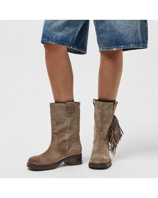 Steve Madden Brown Benedict Biker Boots