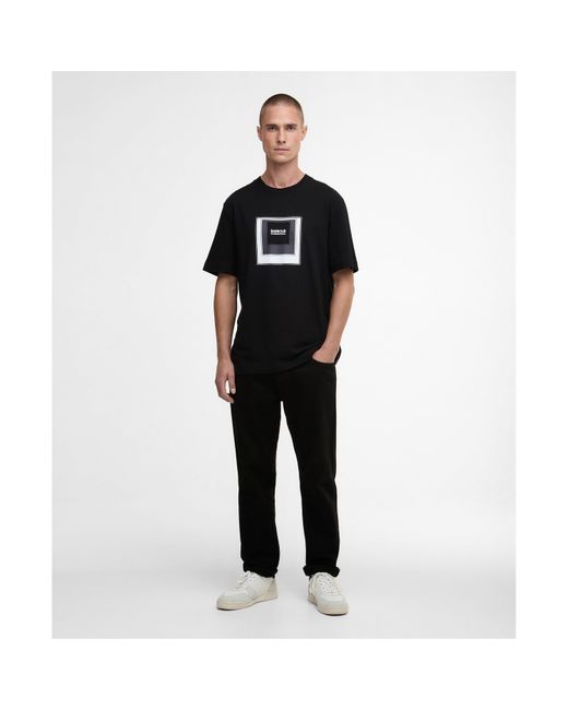 Barbour Black Captive Graphic T-Shirt for men