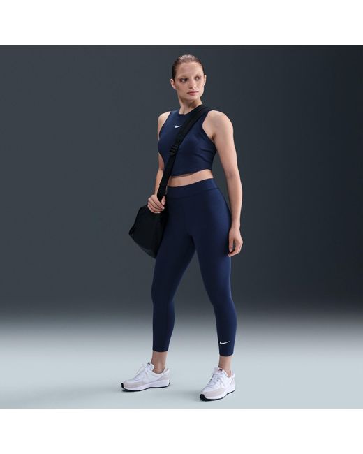 Nike Blue Sportswear Classic High-Waisted 7/8 Leggings