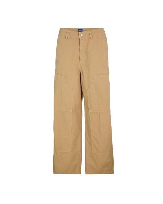 HUGO White Hacarpe Straight Leg Trouser