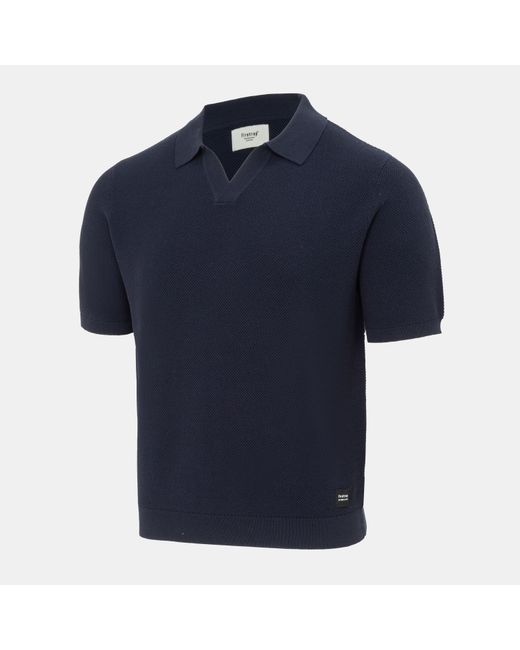Firetrap Blue Polo Striped Classic Collared T Shirt for men