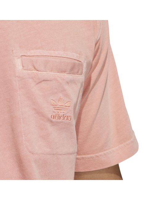 Adidas Originals Pink Dye Pocket T-Shirt for men