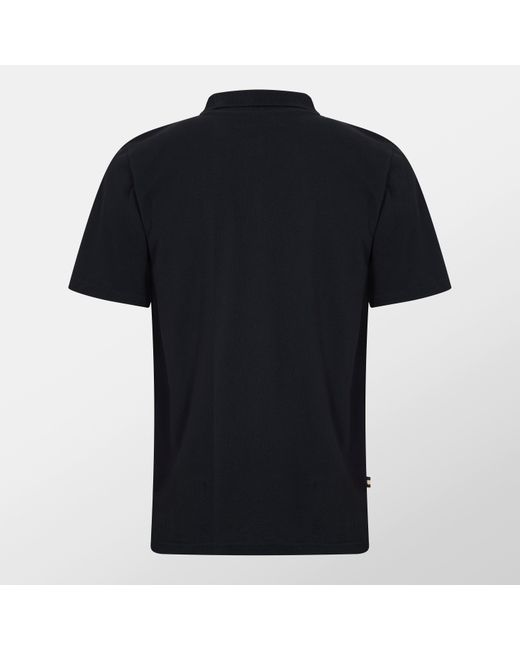 Aquascutum Black Short Sleeve Polo Shirt for men