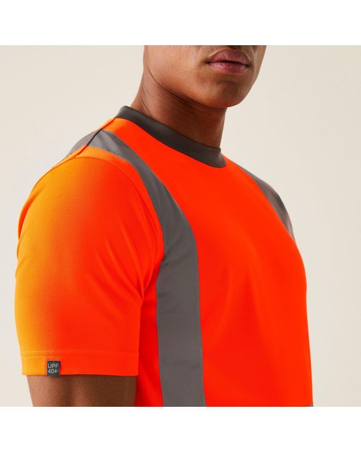 Regatta Orange Hi-Vis Pro Contract T-Shirt for men