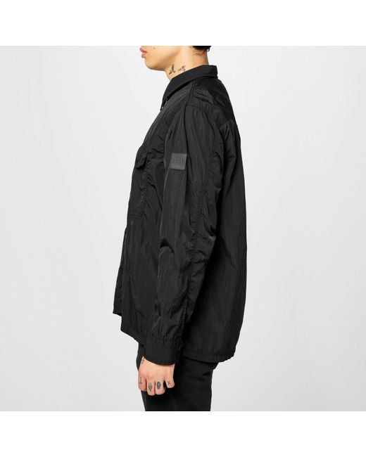 Boss Black Zip Long Sleeve Overshirt for men