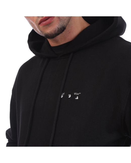 Off-White c/o Virgil Abloh Black Caravaggio Paint Over Hoodie for men