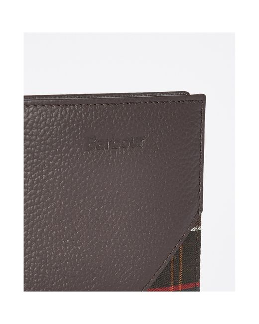 Barbour Gray Tabert Leather Wallet for men