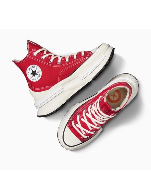 Converse Red Adults Run Star Legacy Platform Trainers