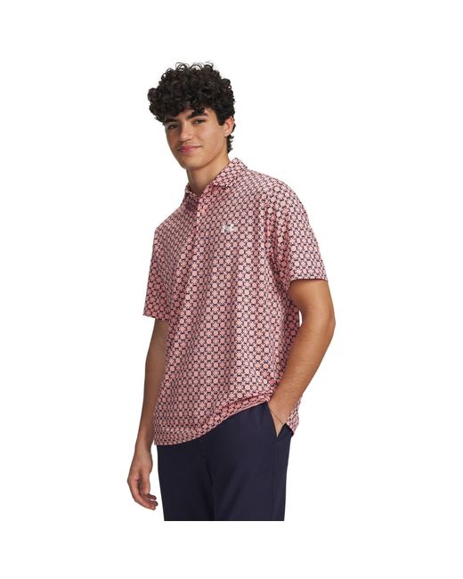 Under Armour Red Short Sleeve Performance Polo Shirt for men