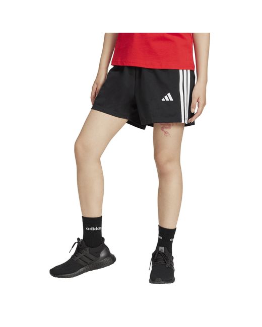 Adidas Black Essentials 3 Stripe Shorts