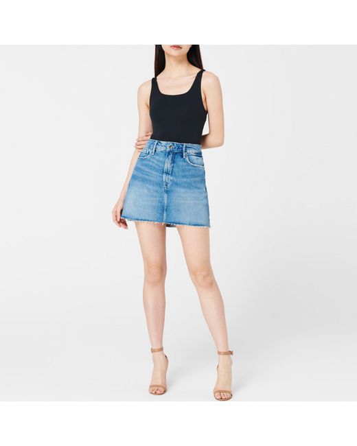 GOOD AMERICAN Blue Waist Mini Skirt