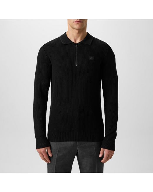 HUGO Black Sastoro 1/4 Zip Top for men