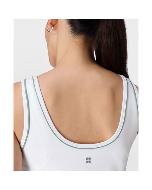 Sweaty Betty White Power Moisture Wicking Tennis Dress