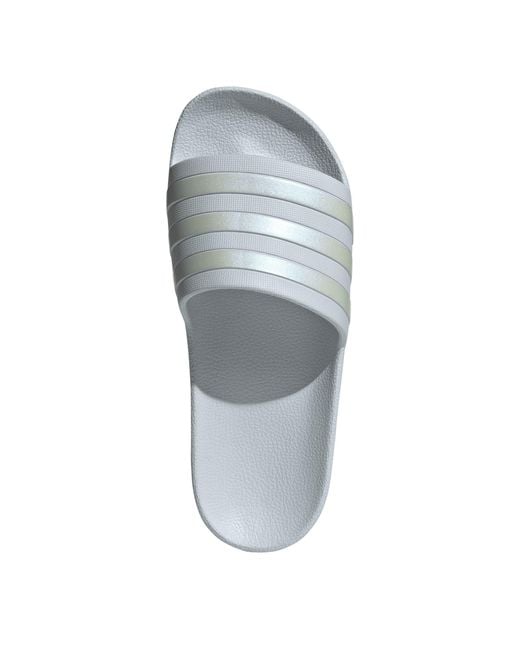 Adidas White Adilette Aqua Slide