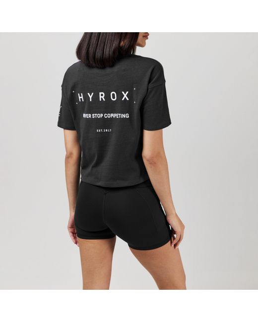 PUMA Black X Hyrox World Cropped T-Shirt Adults