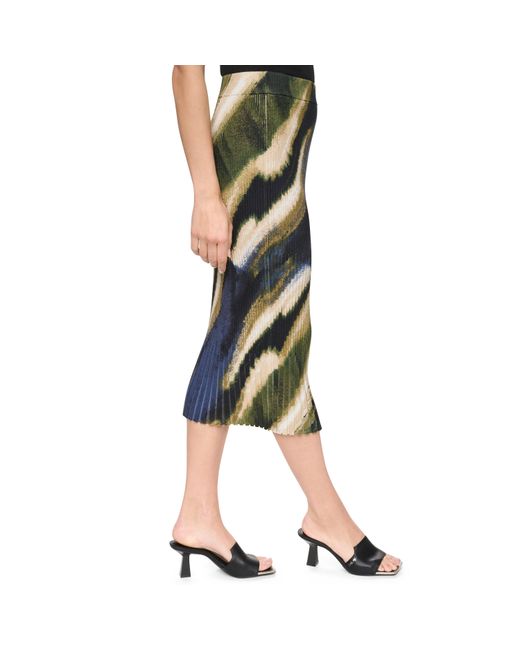 DKNY Blue Printed Mix Rib Ld64