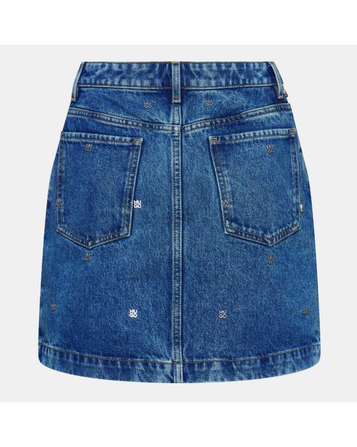HUGO Blue Gebisi Denim Mini Skirt