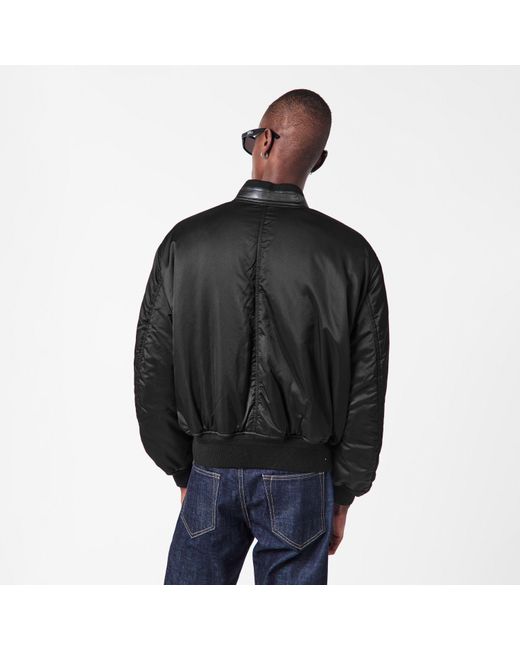 Tom Ford Black Lightweight Satin Bomber Jacket for men
