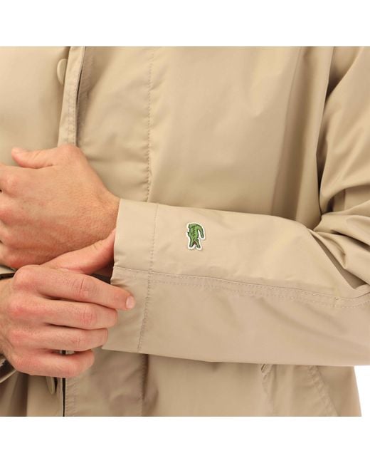 Lacoste Natural Belt-Fastening Trench Coat for men