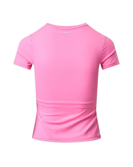 Gym King Pink 365 Cap Sleeve Tee