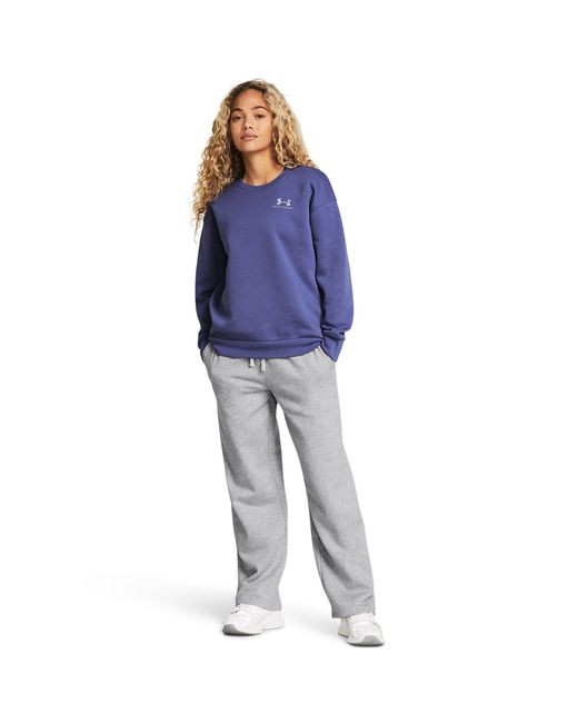 Under Armour Gray Rival Flc Straight Pant Joggers