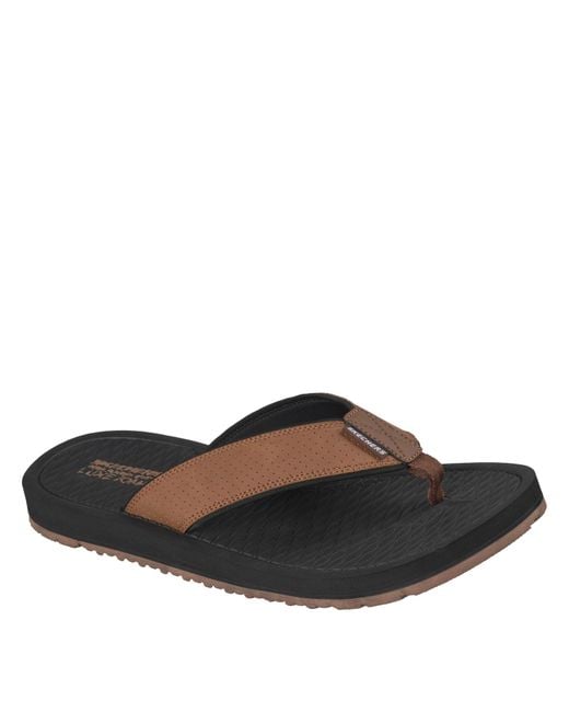 Skechers Brown Flat Sandals for men