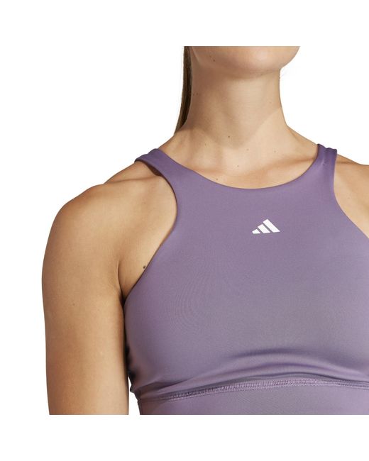 Adidas Purple Medium Impact Sports Bra