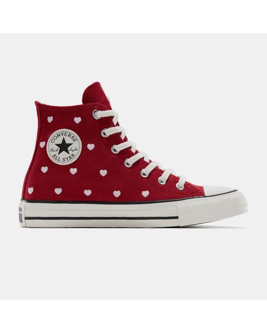 Converse Red Chuck Taylor All Star Canvas High-Top Trainers